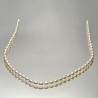 Strand of Pearl White ovals Ø 4 / 4.5 mm