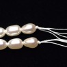 Strand of Pearl White ovals Ø 4 / 4.5 mm