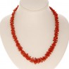 Red Coral Long Necklace in Tronchetto