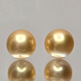 Coppia Perle Australiane Gold ø 11,6 mm
