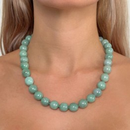 Collana di Giada Verde Sferica