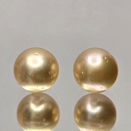 Coppia Perle Australiane Gold ø 11,9 mm