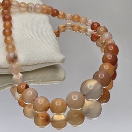 Filo di Agata Arancio Multisfumatura a Scalare ø 6/14 mm