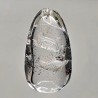 Gemstone quartz with Lodolite Reverse Carving with 2 fish
