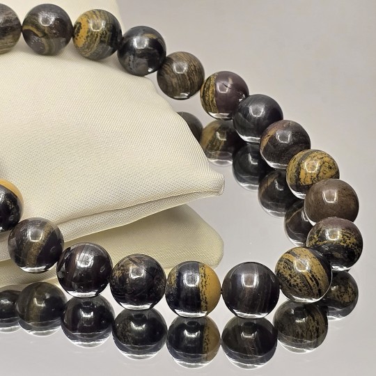 Filo di Diaspro Ferroso Sferico ø 12,5 mm