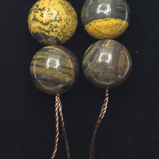 Filo di Diaspro Ferroso Sferico ø 12,5 mm