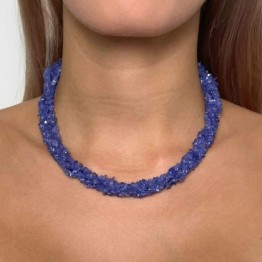 Torchon 5 Fili di Tanzanite a Chips