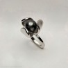 Clover ring with Tahiti pearl