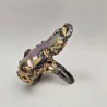 Ring with baroque violet pearl