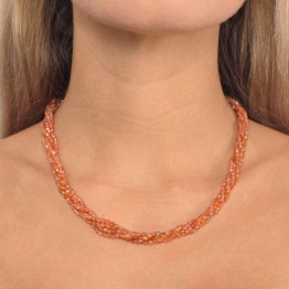 Collana con 5 Fili di Pietra del Sole