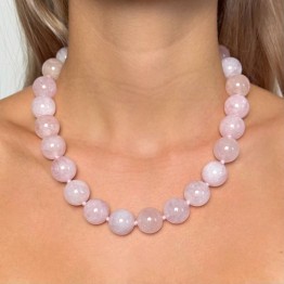 Collana di Morganite Sferica ø 18 mm