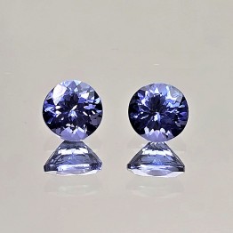 Coppia Pietre Tanzanite Rotonda 2,16 Ct.