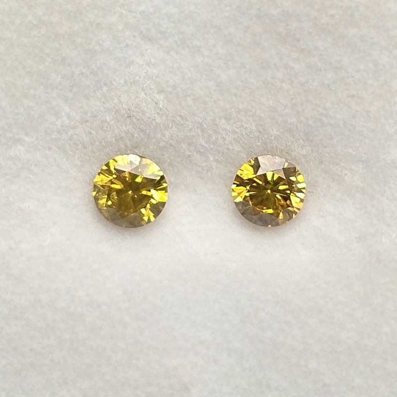 Coppia Pietre di Diamante Fancy 0,46 Ct.