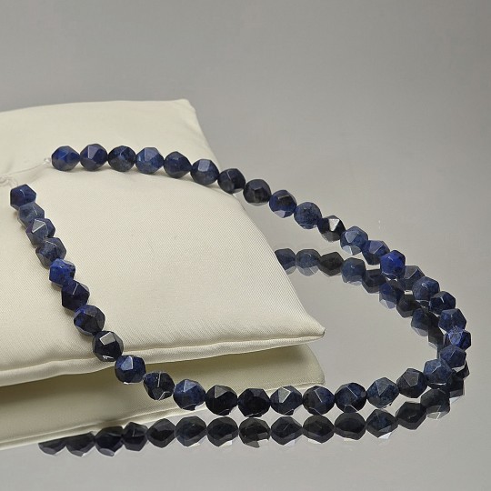 Filo di Dumortierite Sferica Sfaccettata ø 8,5/9 mm