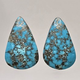 Coppia Pietre Turchese a Goccia 68,66 Ct.