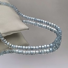 Filo di Acquamarina a Rondella ø 3,5/7 mm