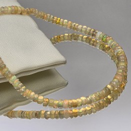 Filo di Opale Etiope a Rondella Liscia ø 3/6 mm