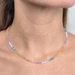 Collana di Multipietre In Fasce di Colore