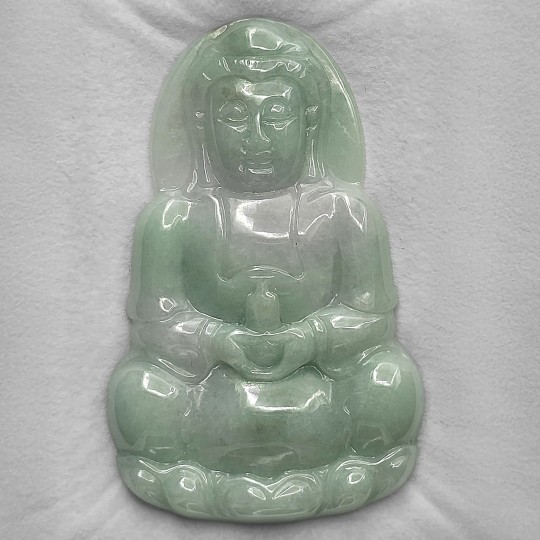 Gemstone With Giada Engravings with Buddha