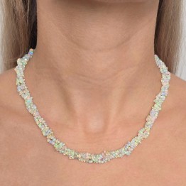 Torchon a 3 Fili di Opale Etiope a Sassolino