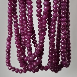 Filo di Rubino a Rondella Bombata ø 4,5/5,5 mm