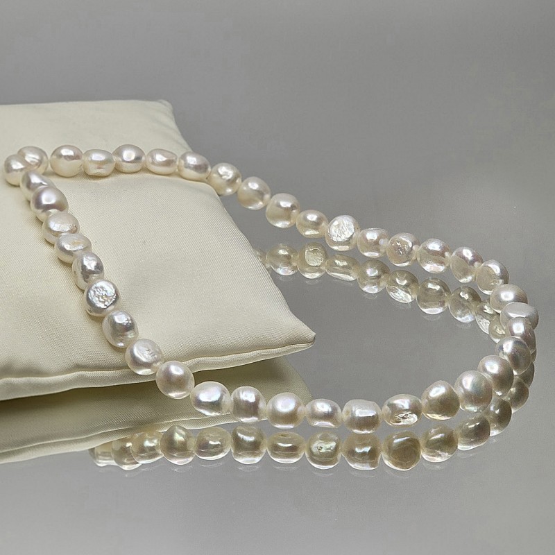 Strand of Pearl Baroque white Ø 10 / 11.5 mm
