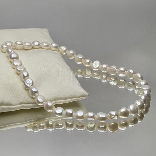 Strand of Pearl Baroque white Ø 10 / 11.5 mm