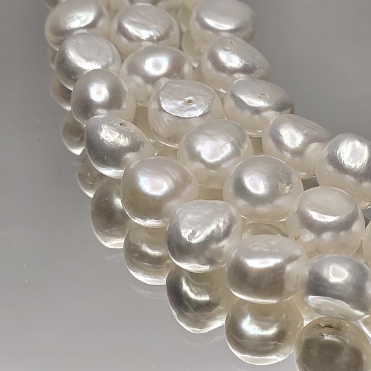 Strand of Pearl Baroque white Ø 10 / 11.5 mm