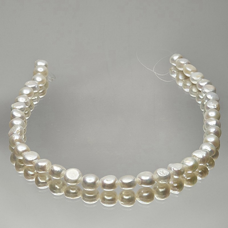 Strand of Pearl Baroque white Ø 10 / 11.5 mm