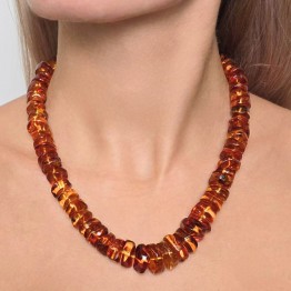 Baltic amber necklace Honey Ø 10/20 mm
