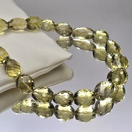 Lemon Quartz Thread in Sasso Sfaccettato Ct. 330