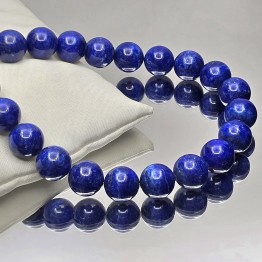 Filo di Lapis Naturale Sferico Liscio ø 14 mm