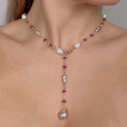 Collier con Rubini e Perle