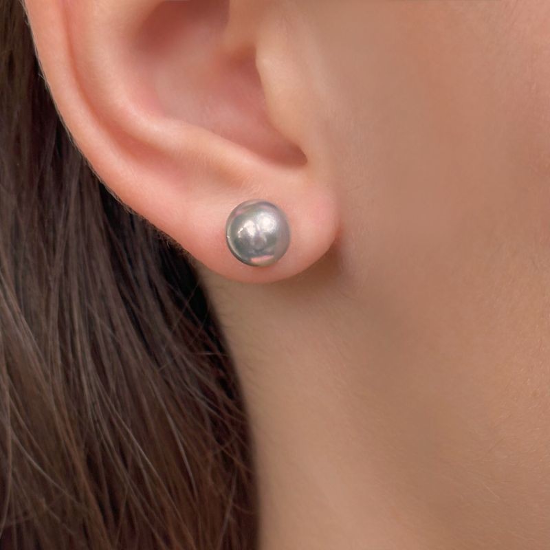 Orecchini di Perle Akoya Silver in Oro Bianco 750‰