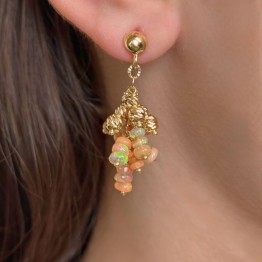 Orecchini a Grappolo con Opale Etiope ø 2,5/4 mm