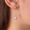 Pendant earrings with Pearl Akoya Bianche Round