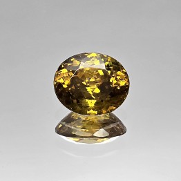 Pietra di Sfalerite Giallo Intenso Ovale 4,67 Ct.