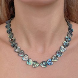Collana di Madreperla Abalone a Cuore