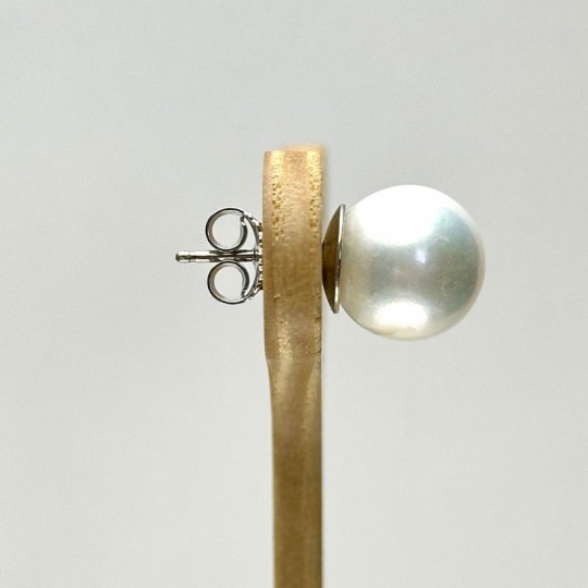 Orecchini di Perle Bianche Round ø 10,5/11 mm