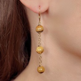 Orecchini con Ambra Reale con Inclusioni ø 9 mm