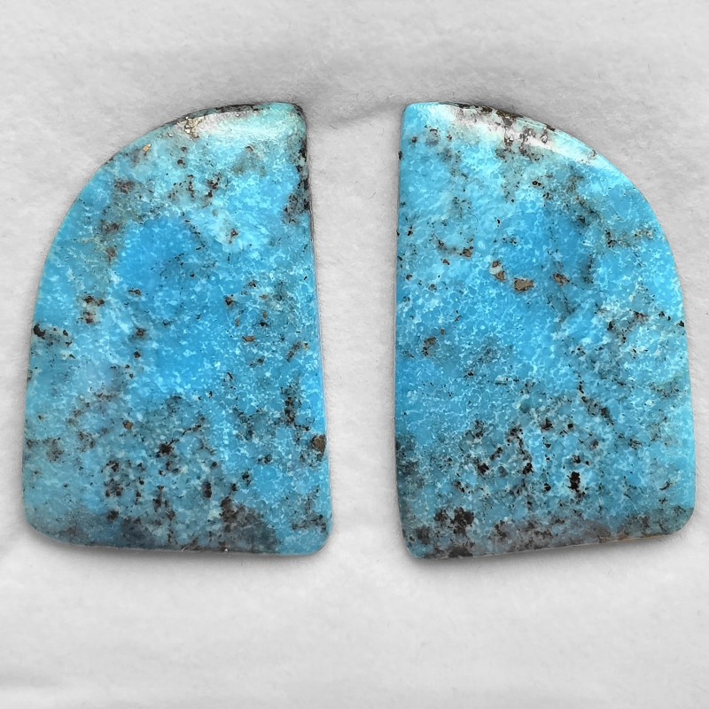 Coppia Pietre di Turchese Cabochon Fantasia 49,11 Ct.