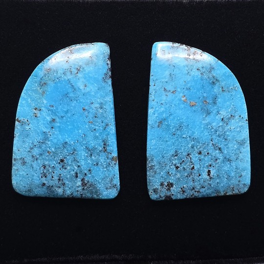 Pair Turquoise stones Fantasy cabochon 49.11 ct.