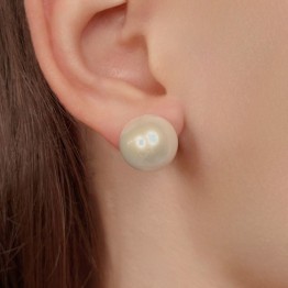 Earrings Pearl Semiround Ø 14.5 / 15 mm