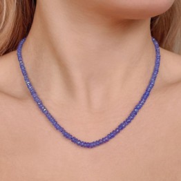 Collana di Tanzanite a Rondella ø 3/4,5 mm
