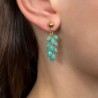 Cluster earrings with Amazonite Ø 4 mm