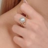 Anello con Castone a Corolla e Perla ø 10 mm