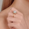 Anello con Castone a Corolla e Perla ø 10 mm