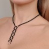 Collana con Spinello Nero e Perle Bianche