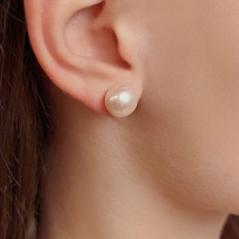 Earrings Pearl Blank button Ø 10.5 / 11 mm