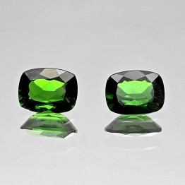 Coppia Pietre Cromo Diopside Rettangolare 3,96 Ct.